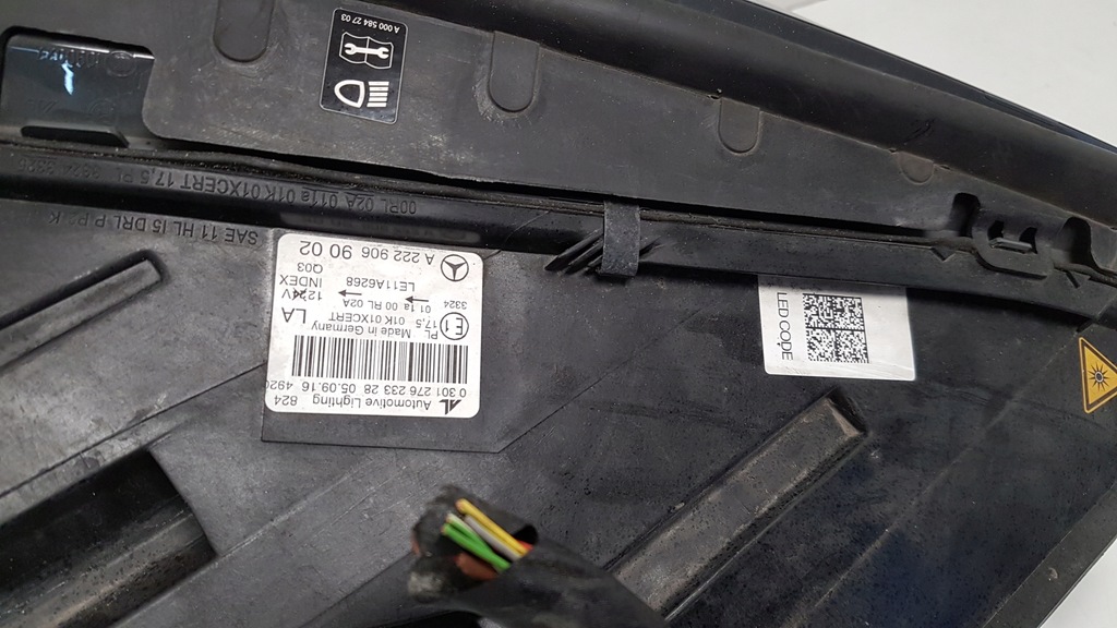 фото №13, Mercedes w222 лампа ils led ксенон правая europa cała