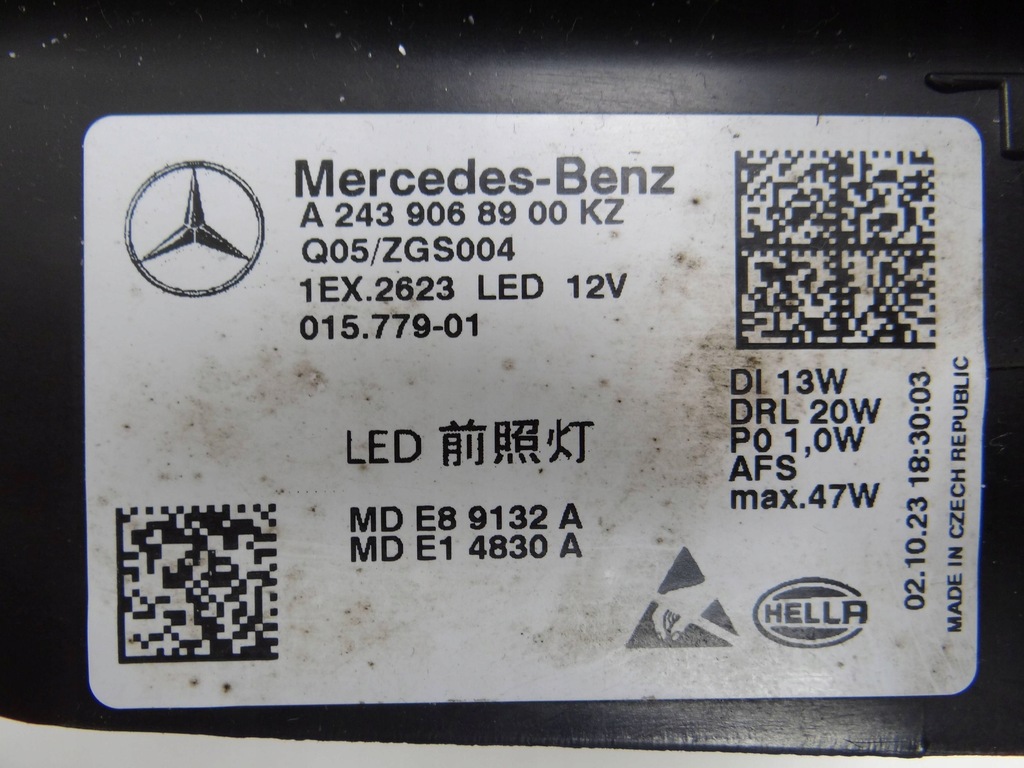 фото №15, Mercedes eqb eqa w243 x243 21- led high performance лампа передня ліва a24