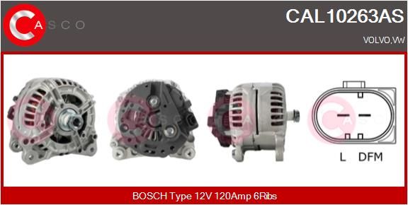 Генератор 120a cal10263as casco volvo v70 1 Цена