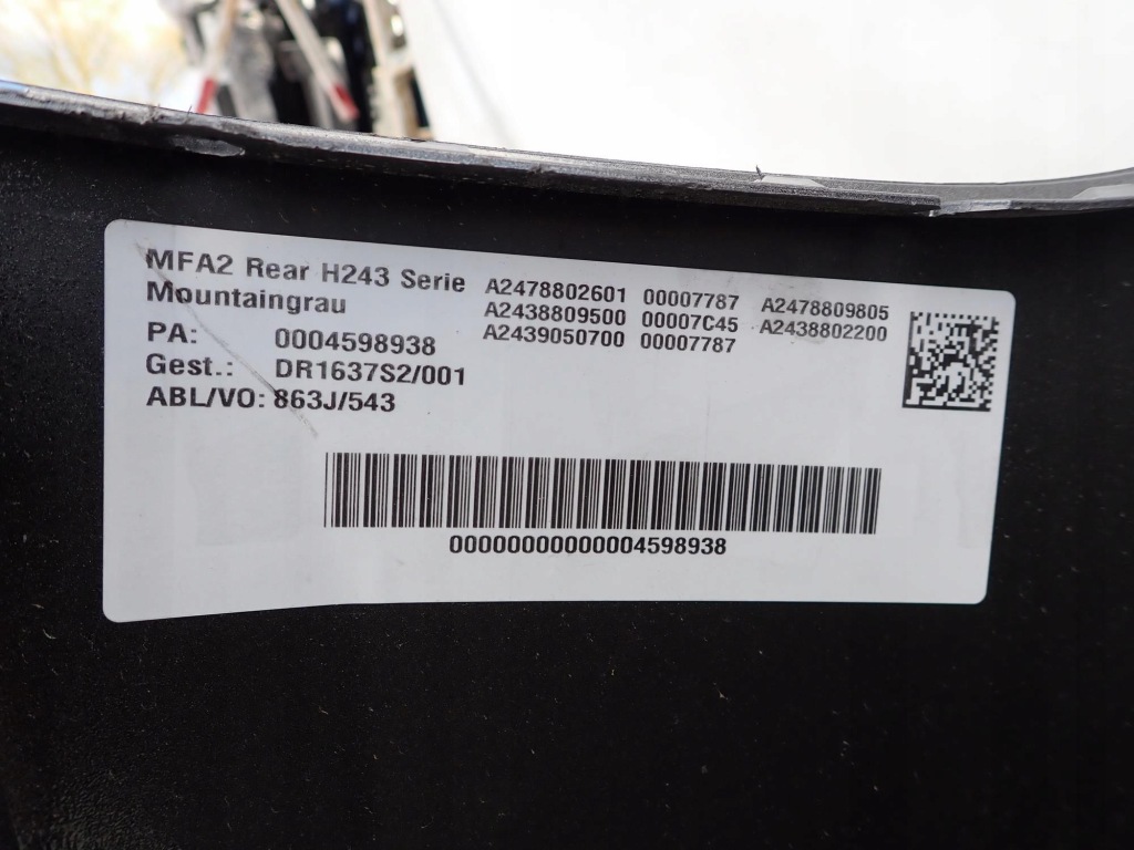 фото №11, Mercedes eqa 21- бампер задня задній pdc