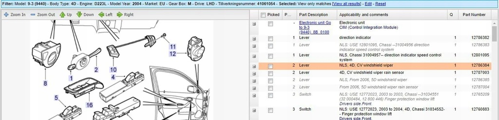 фото №6, Saab 9-3 ver2 2004 панелі керування, перемикачі