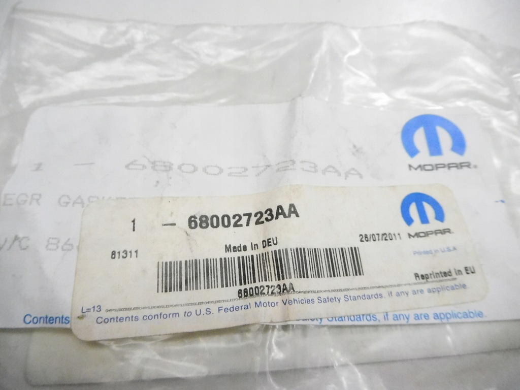 фото №10, Прокладка клапана egr chrysler voyager 68002723aa