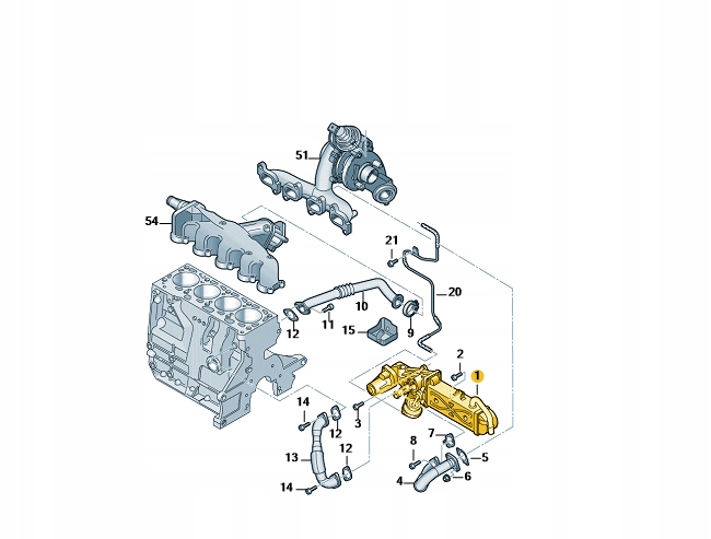 фото №1, Радиатор egr audi q3 vw seat 03l131512dq od aso