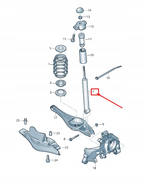 Купити Skoda octavia 5e mk3 задній gas shock абсорбер 5q0513029mm