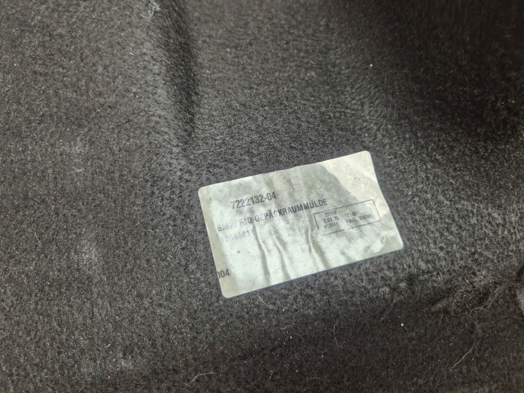 Bmw f10 бардачок ніша багажника корпус заглиблення оббивка полиця 7222132 Недорого