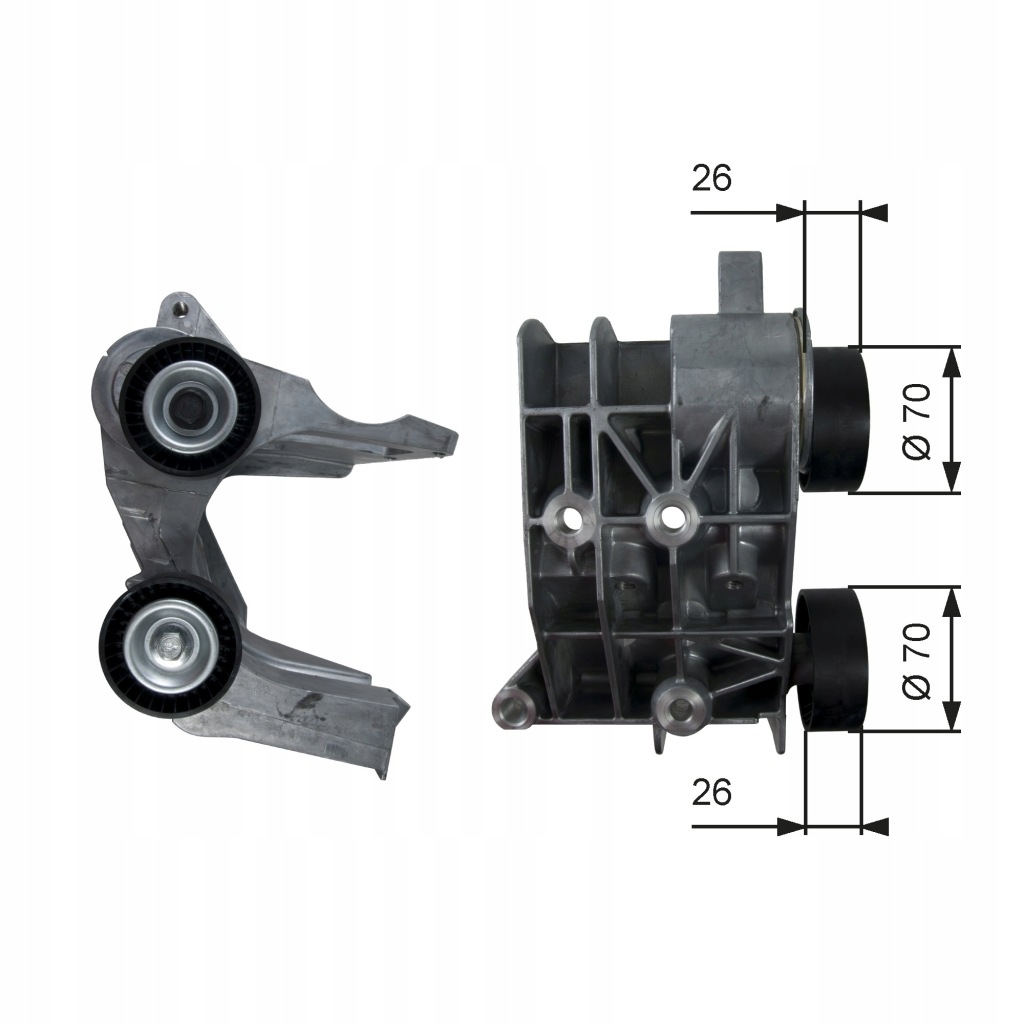 фото №1, Gates t36107 ролик натяжителя, ремень клиновой многоручьевой