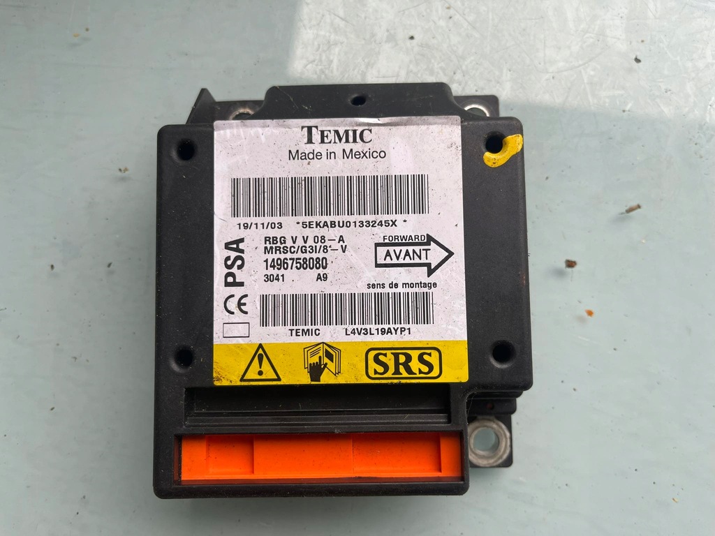 фото №1, Датчик подушка безпеки ____1496758080 ____peugeot 807 c8