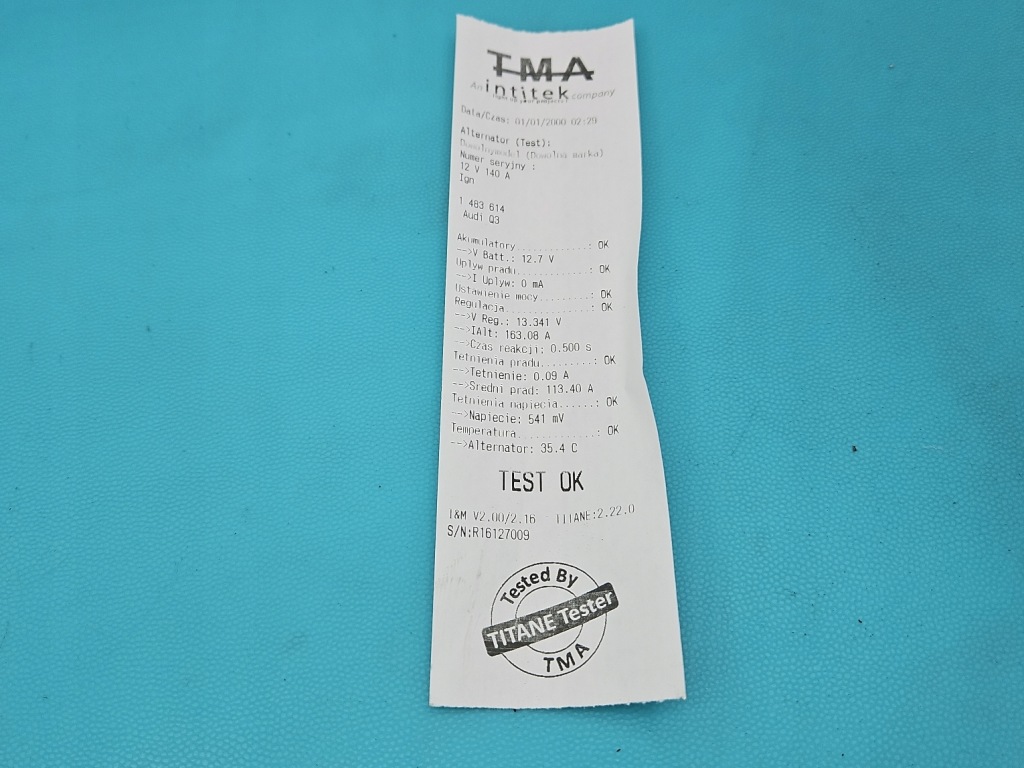 Test генератор audi q3 03l903023 2.0 tdi cfgc Зі Шроту