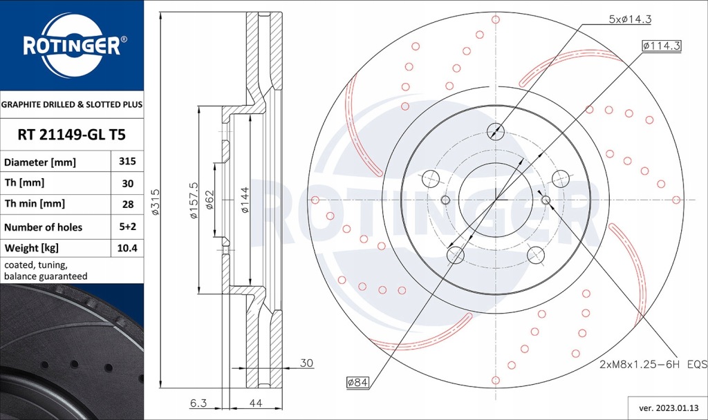 Гальмівні диски rotinger lexus ls 430 перед 315mm Ціна