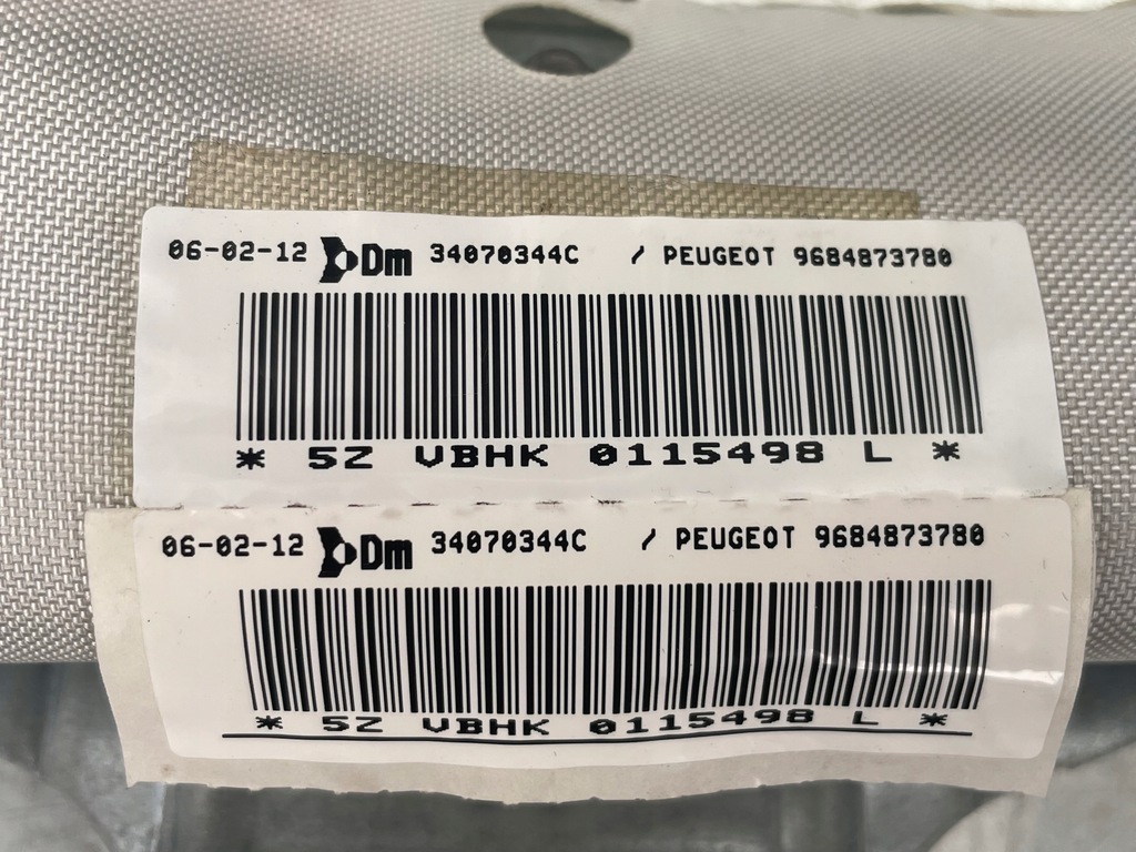 фото №5, Peugeot 5008 i 2009-2016 шторка безопасности воздушная левая 9684873780