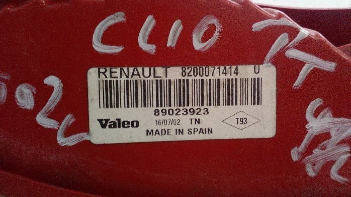фото №7, Лампа права задня renault clio ii