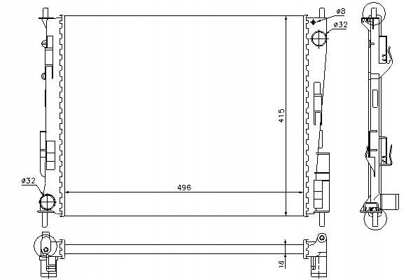 фото №1, Nissens радиатор двигателя renault twingo ii wind 1