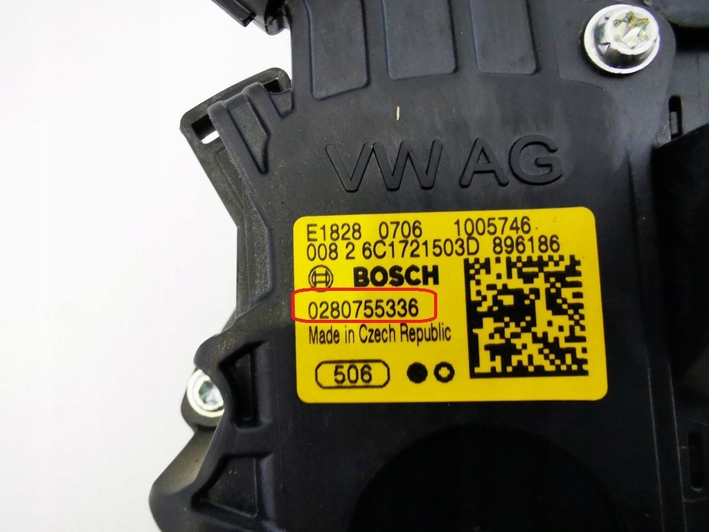 фото №3, Skoda fabia iii rapid потенциометр педаль газа 0280755336
