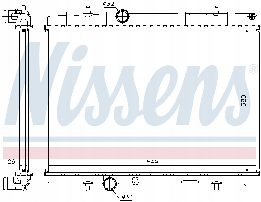 Купить Радиатор двигателя nissens 63605a 1330j9