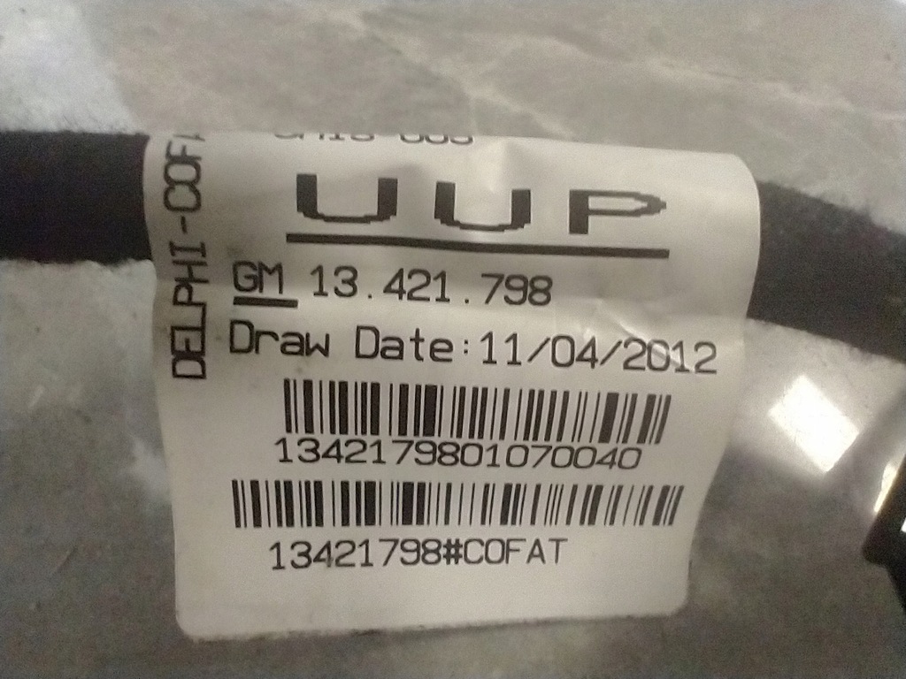 фото №6, Электропроводка жгут дверь opel meriva b 13421798