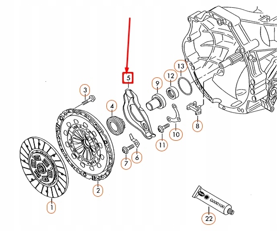 фото №8, Audi a4 b7 clutch керування lever 0a2141719a