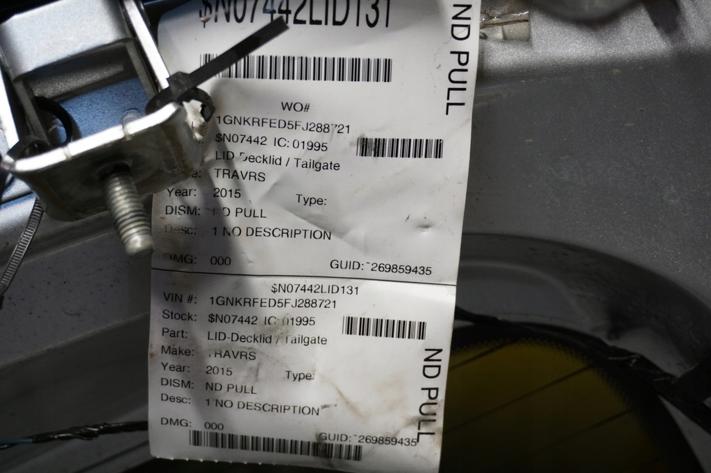 фото №13, Chevrolet traverse 2013 - 2017 крышка багажника багажник задняя стекло 22813258