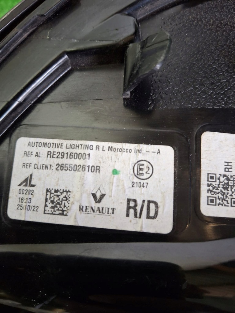 фото №8, Лампа правая задняя правый задняя renault austral 23r 265502610r
