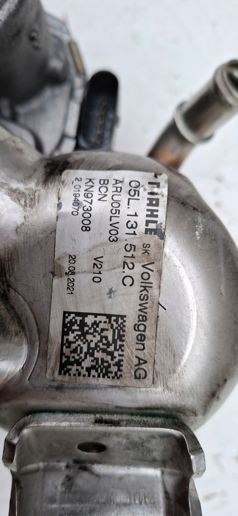 фото №8, Vw audi 2.0tdi радиатор выхлопных газов egr дроссельная заслонка 05l131512c 05l131501c