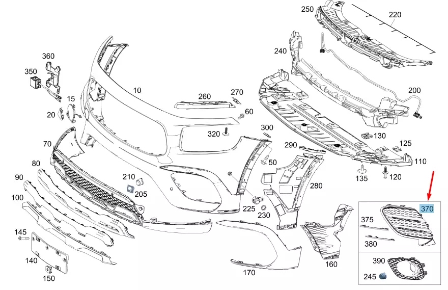 Mb glb x247 бампер передний левый нижний защита решетка a2478857703 Киев