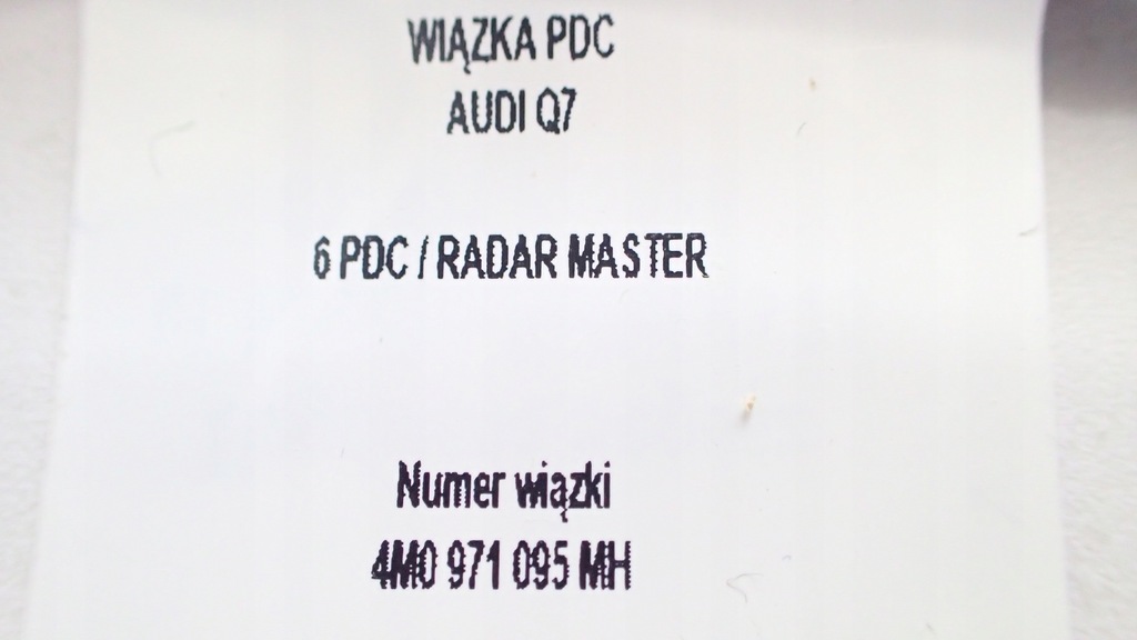 фото №9, Жгут 6 pdc радар master audi q7 4m0971095mh