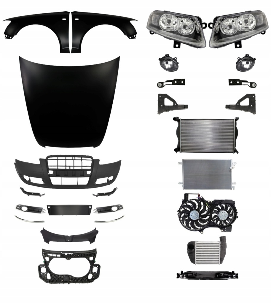 фото №1, Audi a6 c6 04-08 бампер pas капот решётка радиатора