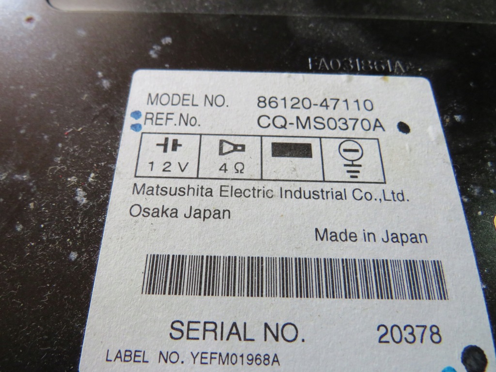 фото №3, Радіо 86120-47110 toyota