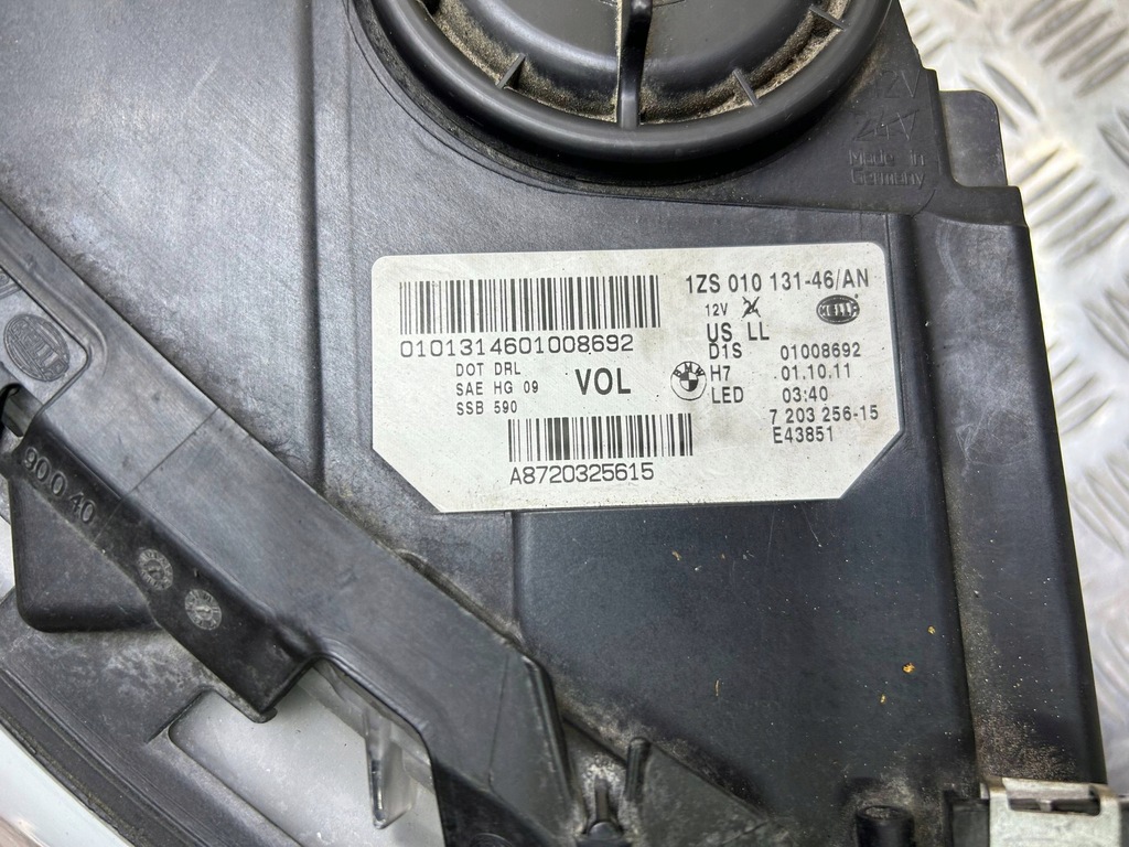 фото №9, Комплектна лампа передня права usa ксенон dynamic ahl bmw f10 f11 7203256