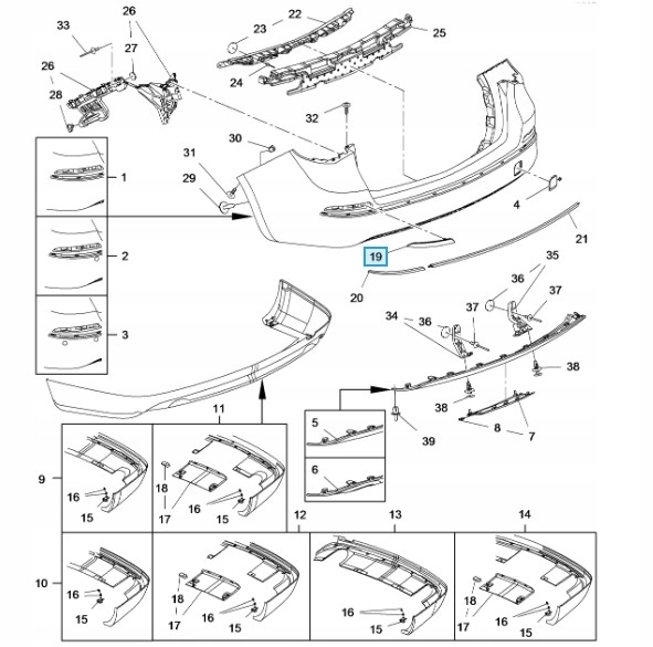 фото №6, Відбивач заднього бампера правий opel astra j оригінальний номер 13281260