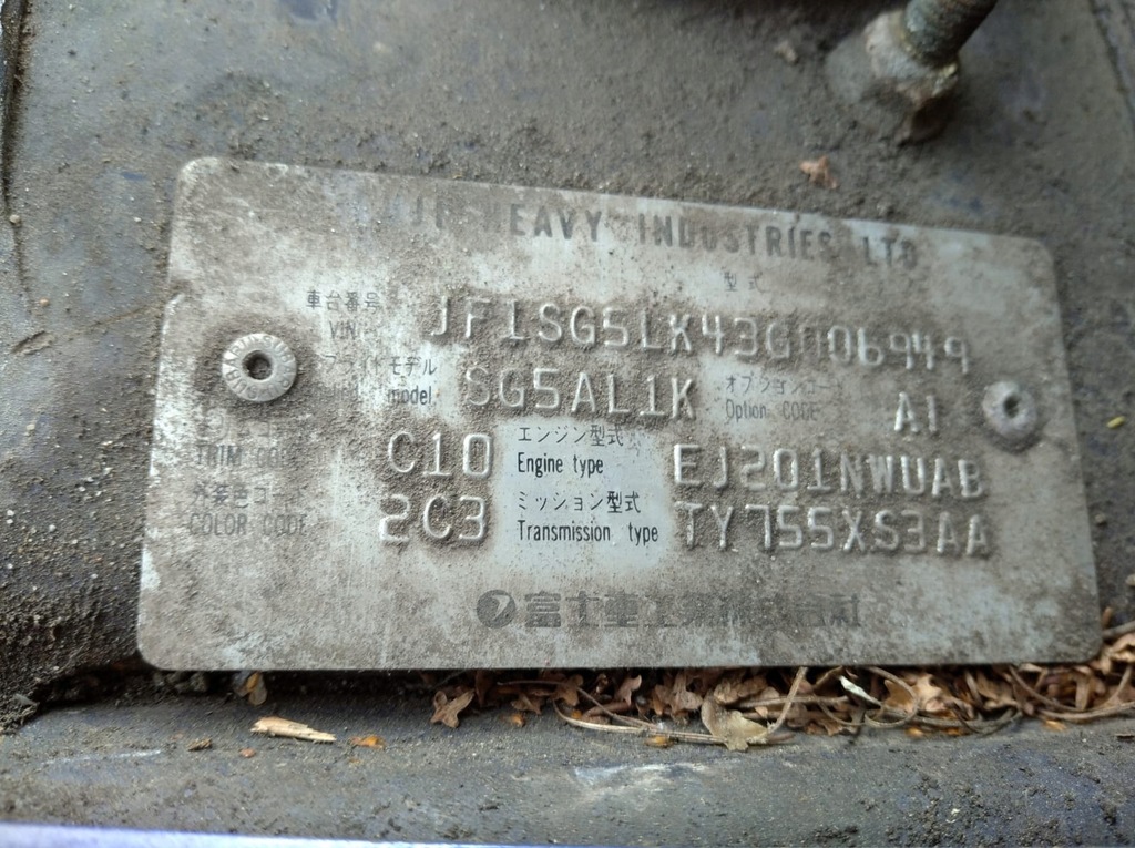 фото №14, Subaru forester ii sg 02-06 крыло левый перед передний granatowy 2c3