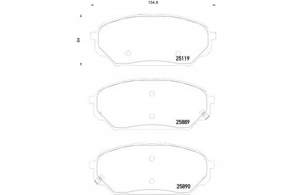 фото №2, Гальмівні колодки гальмівні hyundai перед ix55 3,0crdi 08- te