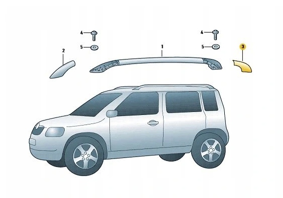 фото №2, Накладка рейлінг лівий задня yeti оригінал