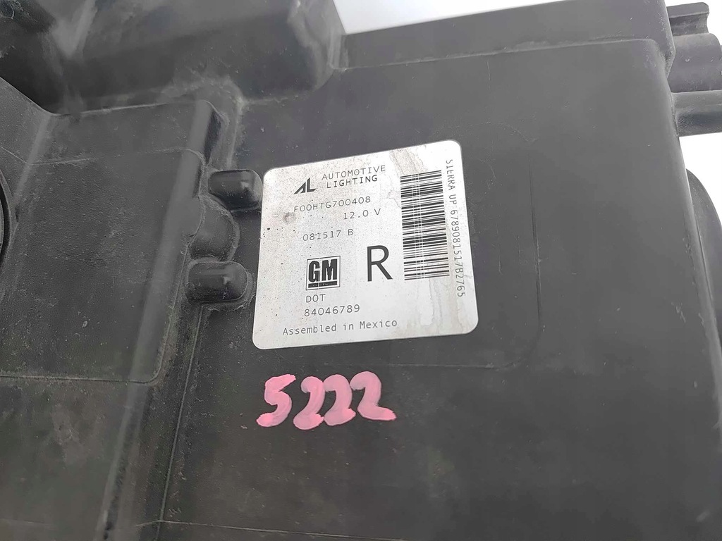 фото №14, Gmc sierra 1500 14-18 лампа ліва права перед передня 5222