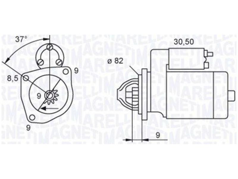 Стартер magneti marelli 063721045010 Оригінал