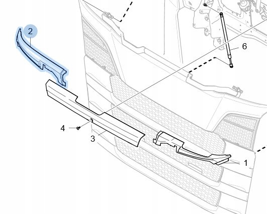 фото №2, Жабо молдинг правая scania r s 2340701