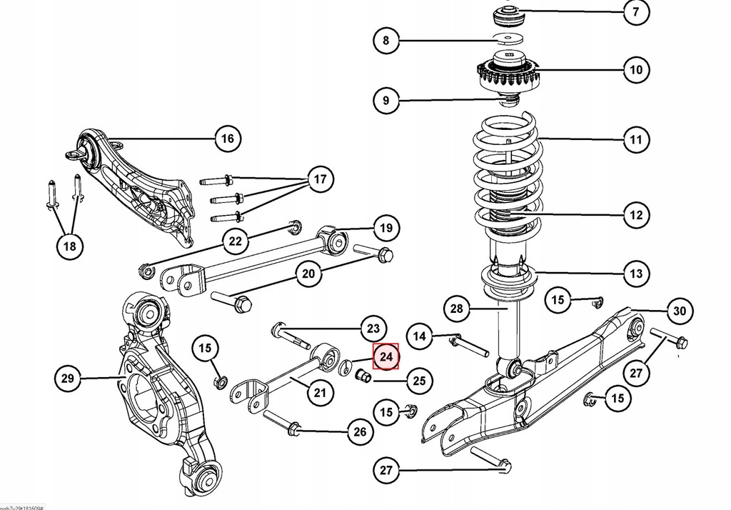 фото №13, Dodge journey 08- 2008- важіль важелі правий лівий задня набір