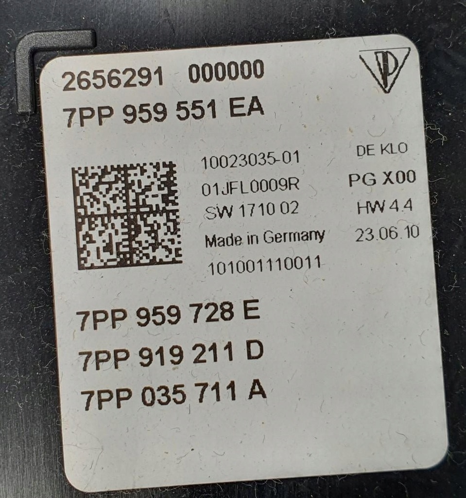 фото №6, Панель регулювання світла ліхтарі porsche cayenne ii 7p5 7pp959551