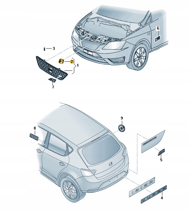 фото №2, Значок seat хром logo seat ibiza toledo mii
