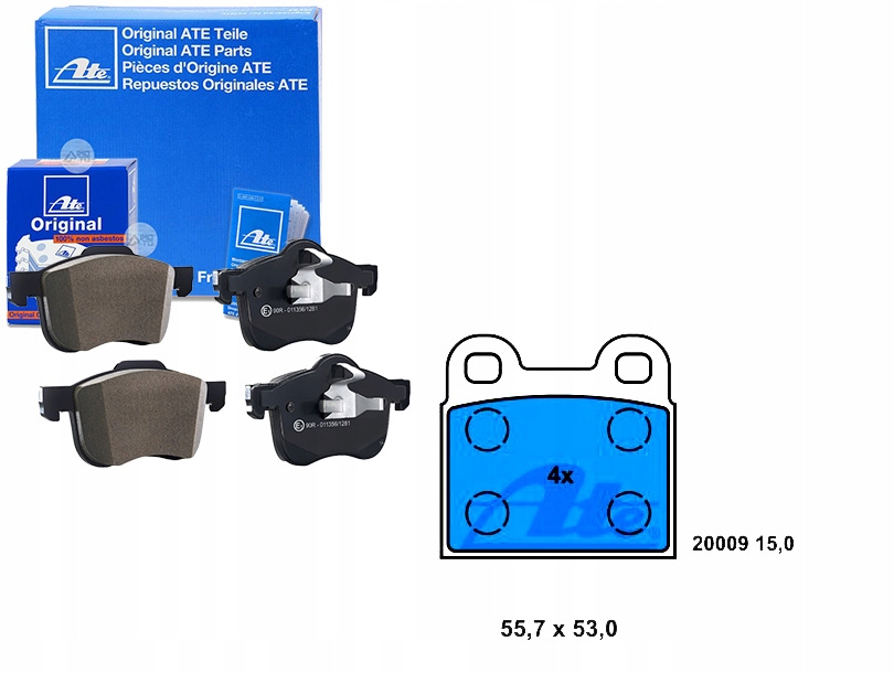 фото №1, Ate гальмівні колодки гальмівні alfa romeo giulia 1300 super