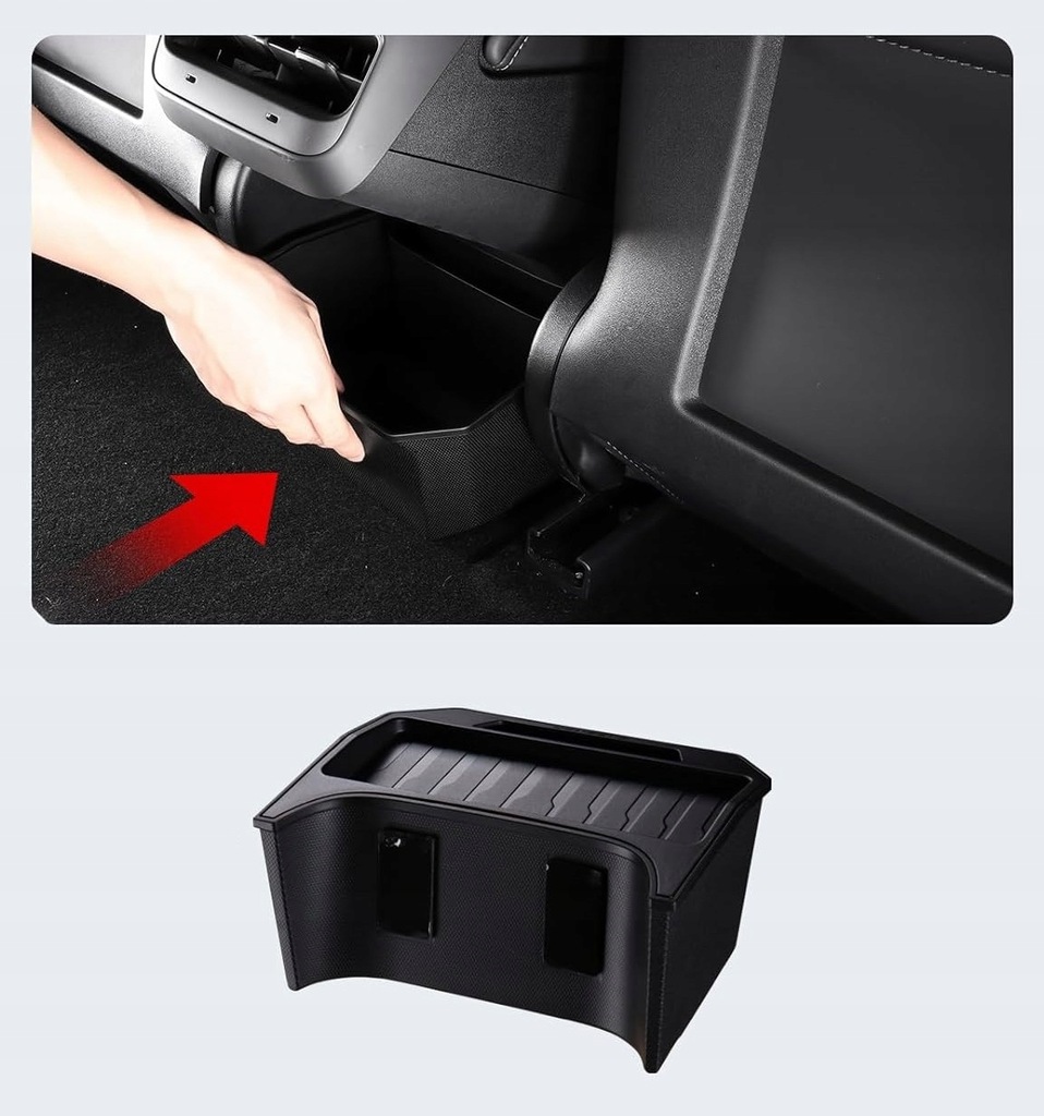 фото №6, Органайзер na задняя консоль средняя с крышка do tesla model 3 чёрный