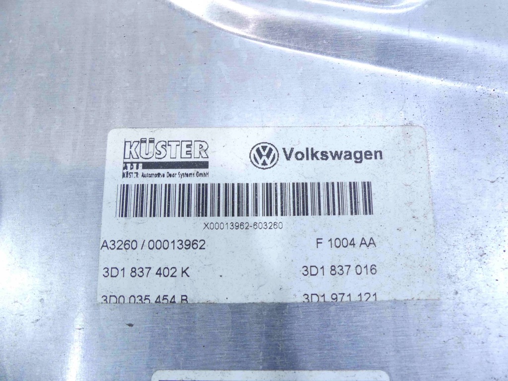 фото №8, Підйомник перед правий vw phaeton 02-07 europa