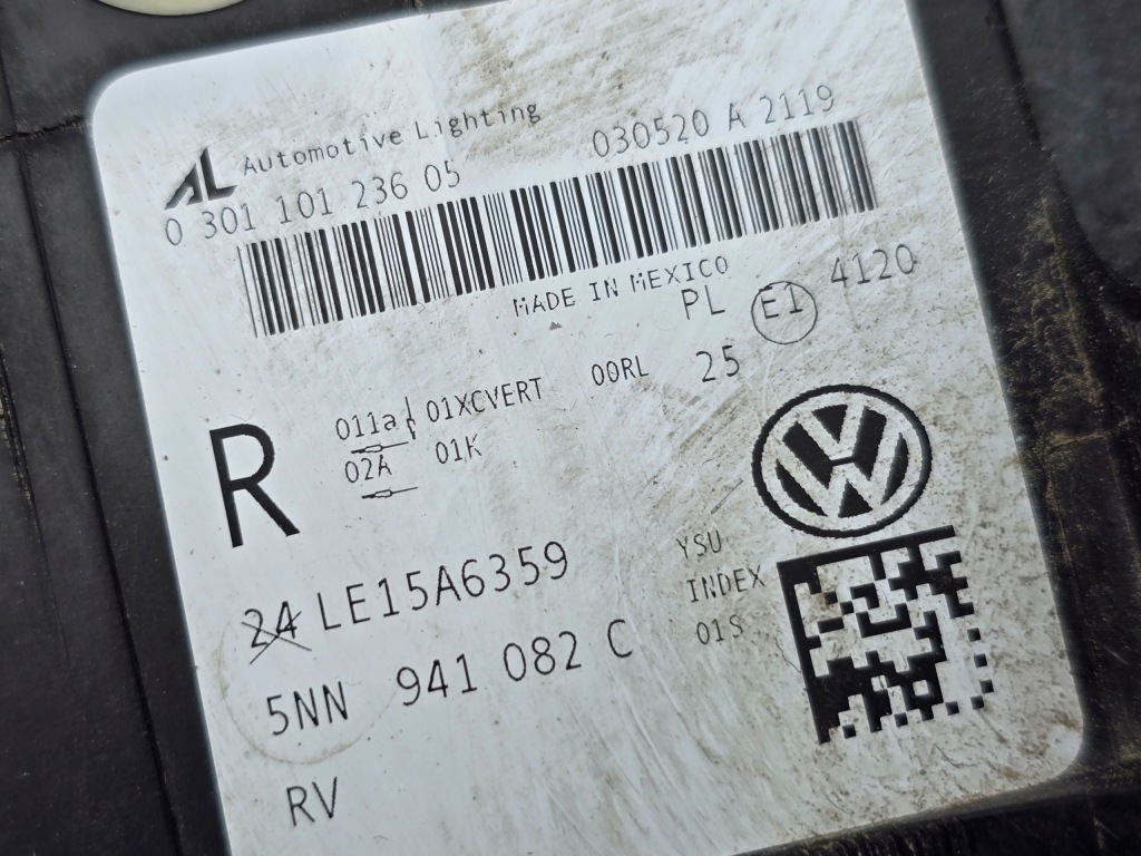 фото №5, Vw tiguan 2 ii 5nn лампа передняя