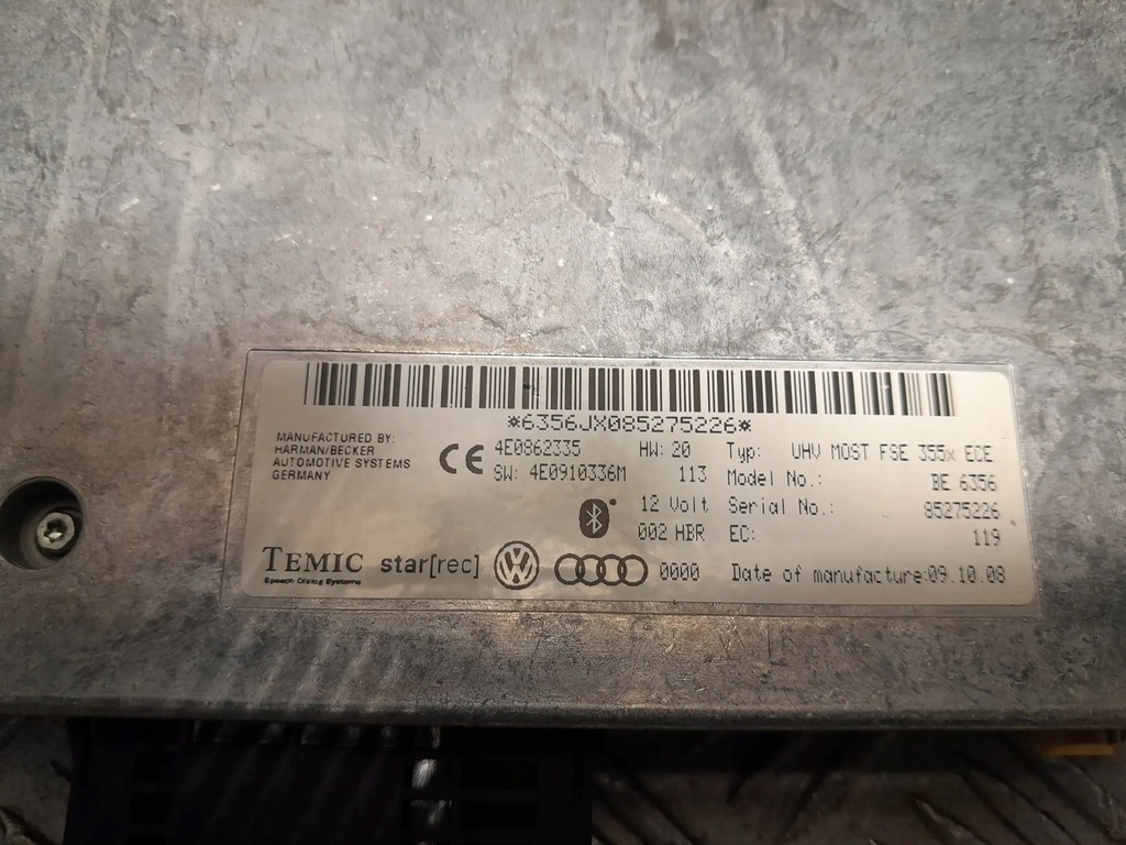 фото №6, Audi a6 c6 модуль блок керування bluetooth 4e0862335