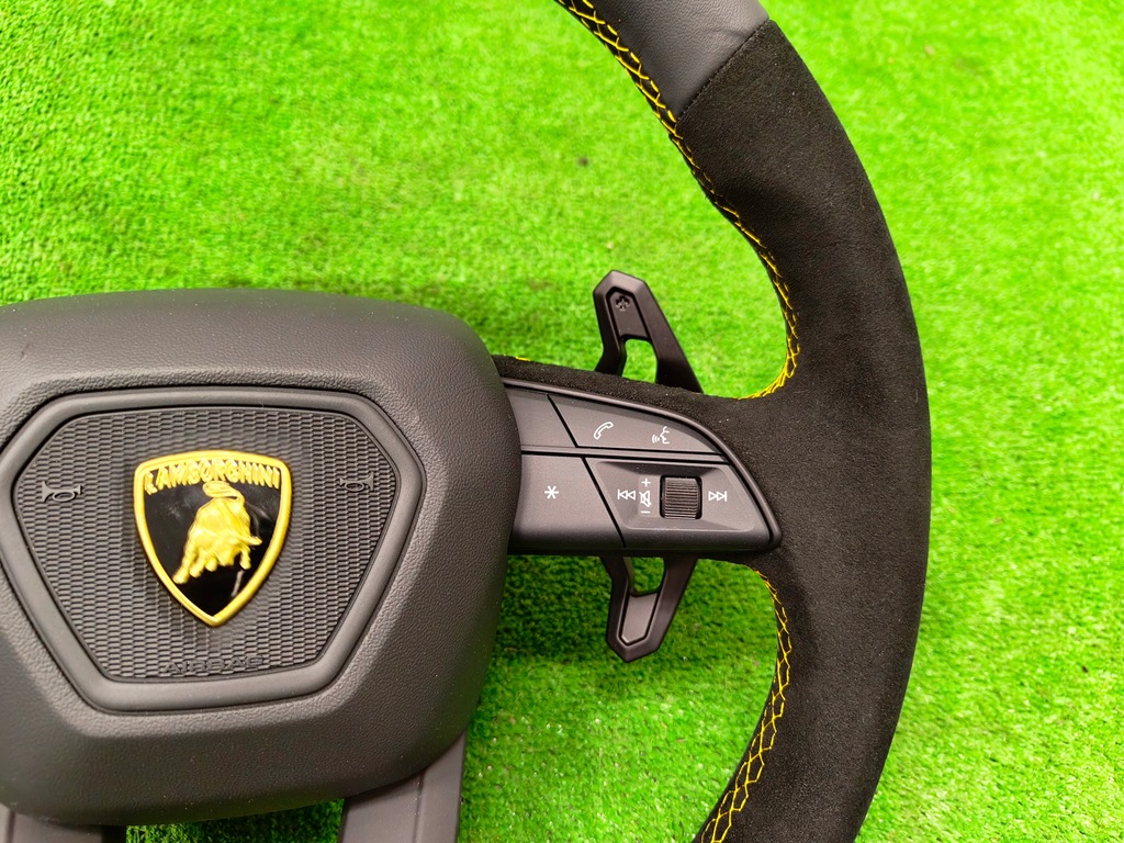 фото №5, Lamborghini urus воздуховод лепестки переключения alcantara жёлтая nić