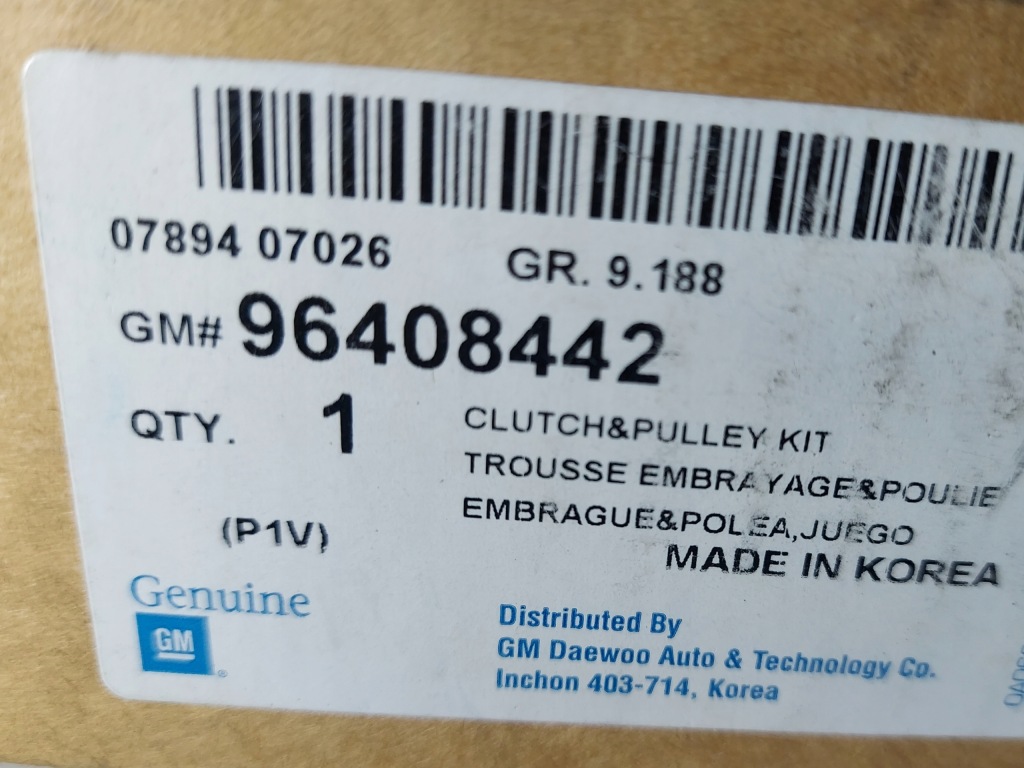 фото №11, Шкив i сцепление компрессора климат. 96408442 , 96405815 aveo epica