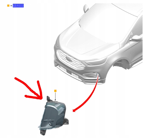 фото №1, Протитуманна фара правий ford edge 2019- eu/usa оригінальний номер