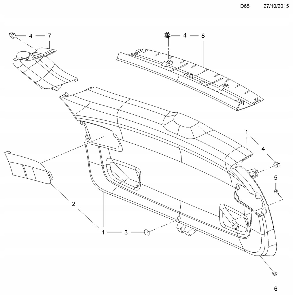 фото №5, Молдинг дверь багажника opel astra k 13452503