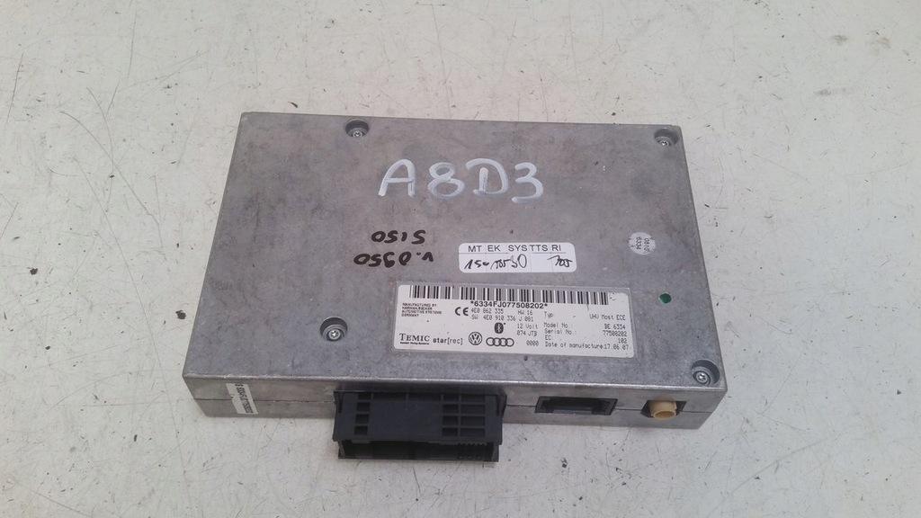 фото №1, Модуль bluetooth audi a8 d3 4,0 tdi