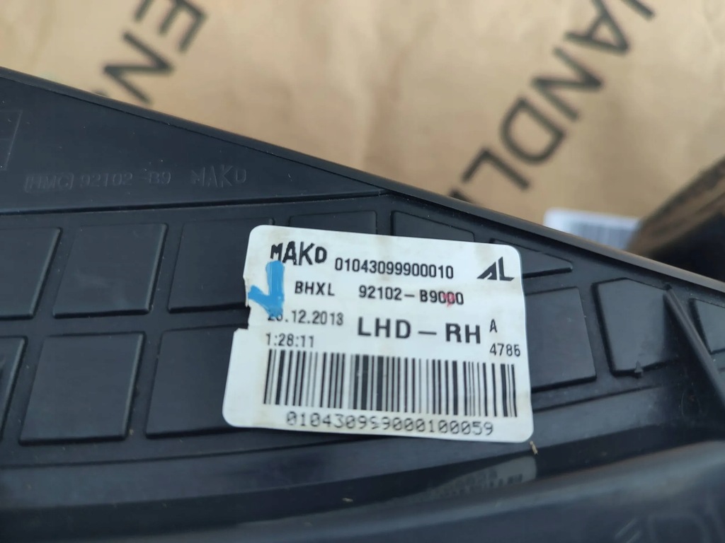 фото №12, Фара лампа правый перед hyundai i10 ii 2015 92102-b9000