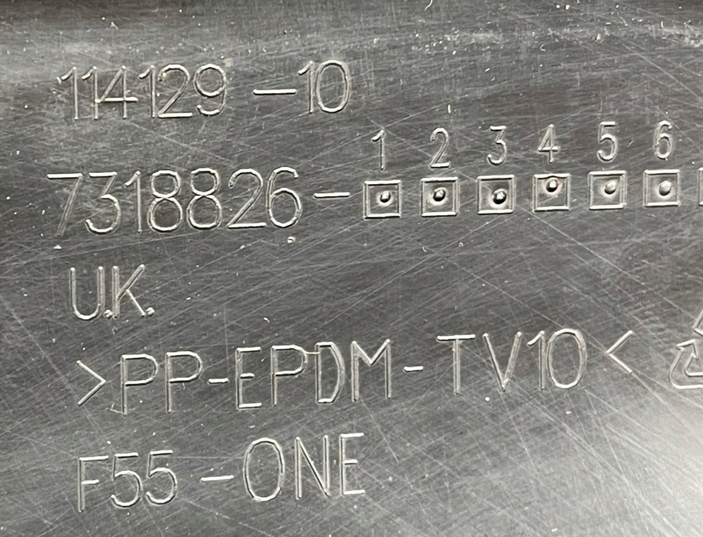 Mini f55 спойлер дифузор накладка бампера задня задній хром 7318826 Недорого